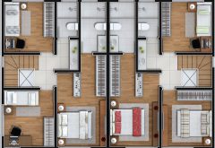 Casa Condomínio Fechado Horizontal - Planta Baixa Casa-A4-A5-SUPERIOR