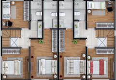 Casa Condomínio Fechado Horizontal - Planta Baixa Casa-A7-A8-SUPERIOR-1