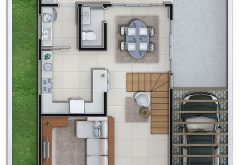 Casa Condomínio Fechado Horizontal - Planta Baixa Casa-B6-R00-INFERIOR