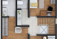 Casa Condomínio Fechado Horizontal - Planta Baixa Casa-B6-R00-SUPERIOR