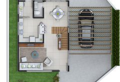 Casa Condomínio Fechado Horizontal - Planta Baixa Casa Casa-D12-R00-INFERIOR