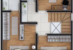 Casa Condomínio Fechado Horizontal - Planta Baixa Casa Casa-D12-R00-SUPERIOR